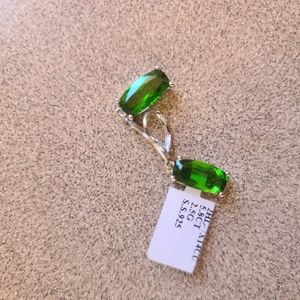 Lab Created Emerald Earrings